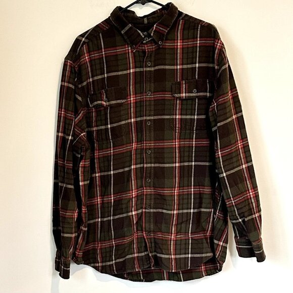Men's George Green Long Sleeve Plaid Flannel Shirt - 2XL - Picture 1 of 5